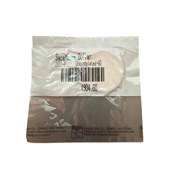 2001-P Sacagawea Dollar Coin Uncirculated-60 In Original Packaging NEW - Picture 1 of 3